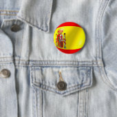 Badge Rond 5 Cm Bouton drapeau espagnol (En situation)