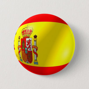 Badge Rond 5 Cm Bouton drapeau espagnol