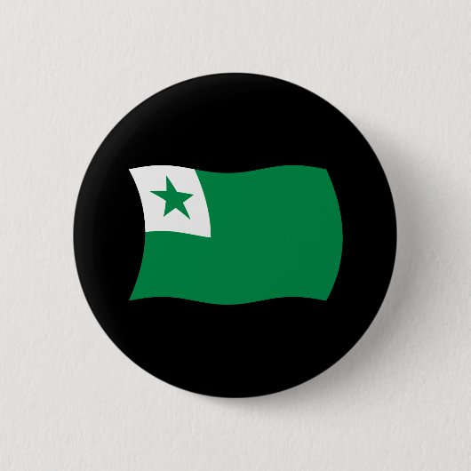 Badge Rond 5 Cm Bouton Drapeau espéranto (Devant)