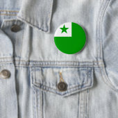 Badge Rond 5 Cm Bouton drapeau espéranto (En situation)