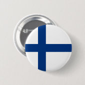 Badge Rond 5 Cm Bouton Drapeau finlandais (Finlande) (Devant & derrière)