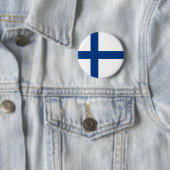 Badge Rond 5 Cm Bouton Drapeau finlandais (Finlande) (En situation)