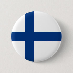 Badge Rond 5 Cm Bouton Drapeau finlandais (Finlande)