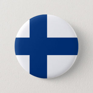 Badge Rond 5 Cm Bouton Drapeau Finlande