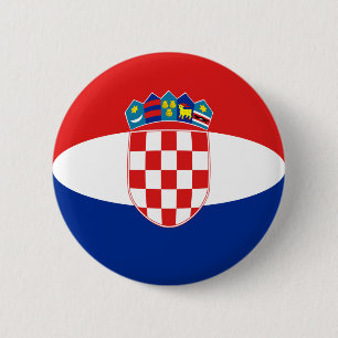 Badge Rond 5 Cm Bouton Drapeau Fisheye de Croatie