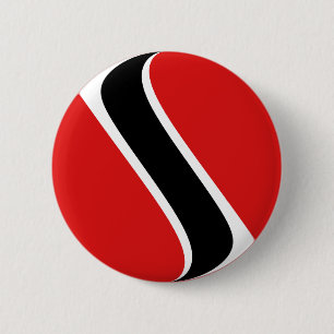Badge Rond 5 Cm Bouton Drapeau Fisheye de Trinité-et-Tobago