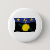 Badge Rond 5 Cm Bouton Drapeau Guadeloupe (Devant)