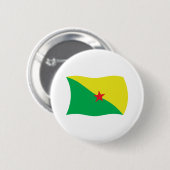 Badge Rond 5 Cm Bouton Drapeau Guyane Française (Devant & derrière)