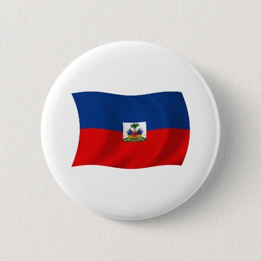 Badge Rond 5 Cm Bouton Drapeau Haïti (Devant)
