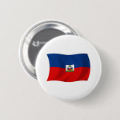 Badge Rond 5 Cm Bouton Drapeau Haïti (Devant & derrière)