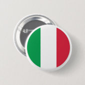 Badge Rond 5 Cm Bouton Drapeau Italien (Devant & derrière)