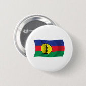 Badge Rond 5 Cm Bouton Drapeau Kanak People (Devant & derrière)