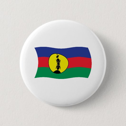 Badge Rond 5 Cm Bouton Drapeau Kanak People (Devant)