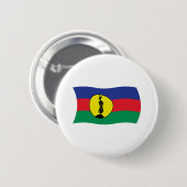 Badge Rond 5 Cm Bouton Drapeau Kanak People (Devant & derrière)