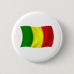 Badge Rond 5 Cm Bouton Drapeau Mali