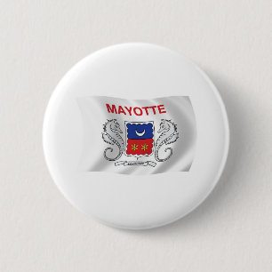 Badge Rond 5 Cm Bouton Drapeau Mayotte