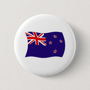 Badge Rond 5 Cm Bouton Drapeau Nouvelle-Zélande