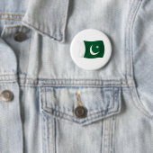 Badge Rond 5 Cm Bouton Drapeau Pakistan (En situation)