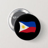 Badge Rond 5 Cm Bouton Drapeau Philippines (Devant & derrière)