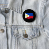 Badge Rond 5 Cm Bouton Drapeau Philippines (En situation)