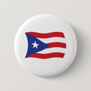 Badge Rond 5 Cm Bouton Drapeau Porto Rico