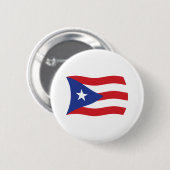 Badge Rond 5 Cm Bouton Drapeau Porto Rico (Devant & derrière)