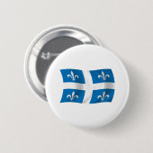 Badge Rond 5 Cm Bouton Drapeau Québec (Devant & derrière)