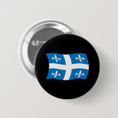 Badge Rond 5 Cm Bouton Drapeau Québec (Devant & derrière)