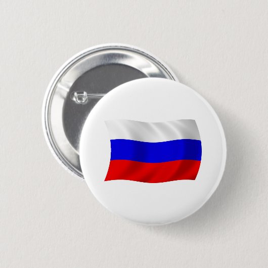 Badge Rond 5 Cm Bouton Drapeau Russie (Devant & derrière)