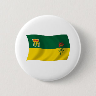 Badge Rond 5 Cm Bouton Drapeau Saskatchewan