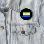 Badge Rond 5 Cm Bouton Drapeau Sierra Leone (En situation)