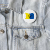 Badge Rond 5 Cm Bouton Drapeau Sikhisme (En situation)