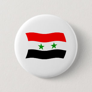 Badge Rond 5 Cm Bouton Drapeau Syrie