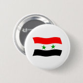 Badge Rond 5 Cm Bouton Drapeau Syrie (Devant & derrière)