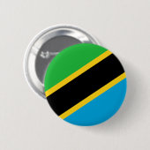 Badge Rond 5 Cm Bouton Drapeau Tanzanie (Devant & derrière)