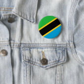 Badge Rond 5 Cm Bouton Drapeau Tanzanie (En situation)