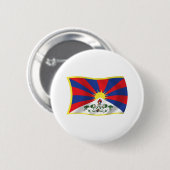 Badge Rond 5 Cm Bouton Drapeau Tibet (Devant & derrière)
