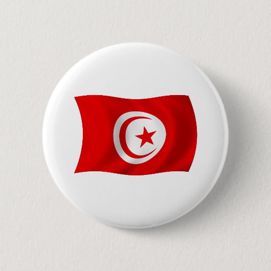 Badge Rond 5 Cm Bouton Drapeau Tunisie (Devant)