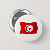 Badge Rond 5 Cm Bouton Drapeau Tunisie (Devant & derrière)