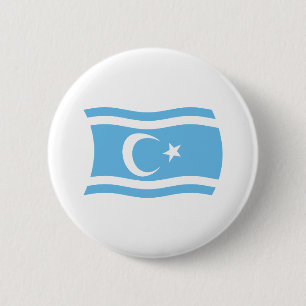 Badge Rond 5 Cm Bouton drapeau turkmène irakien