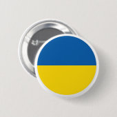 Badge Rond 5 Cm Bouton Drapeau Ukraine (Devant & derrière)