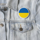 Badge Rond 5 Cm Bouton Drapeau Ukraine (En situation)