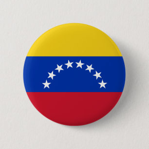 Badge Rond 5 Cm Bouton Drapeau Venezuela