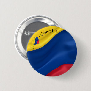 Badge Rond 5 Cm Bouton Drapeau Yo Amo A Colombia