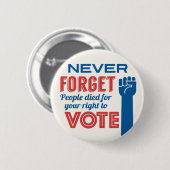 Badge Rond 5 Cm Bouton Droit de vote (Devant & derrière)