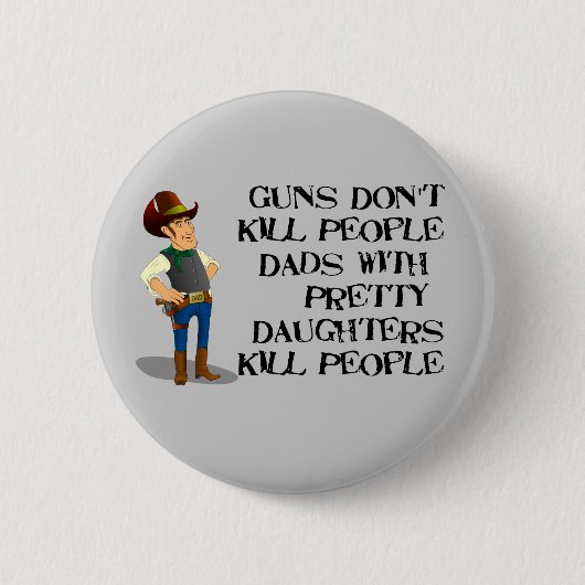 Badge Rond 5 Cm Bouton drôle de fête des pères (Devant)