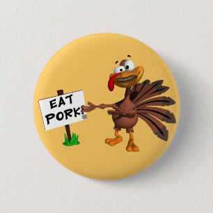 Badge Rond 5 Cm Bouton drôle de la Turquie de thanksgiving