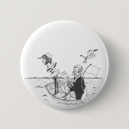 Badge Rond 5 Cm Bouton drôle de navigation (Devant)