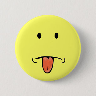 Badge Rond 5 Cm Bouton drôle de visage