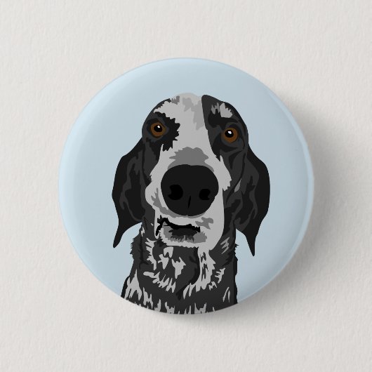 Badge Rond 5 Cm Bouton drôle de visage de Coonhound (Devant)